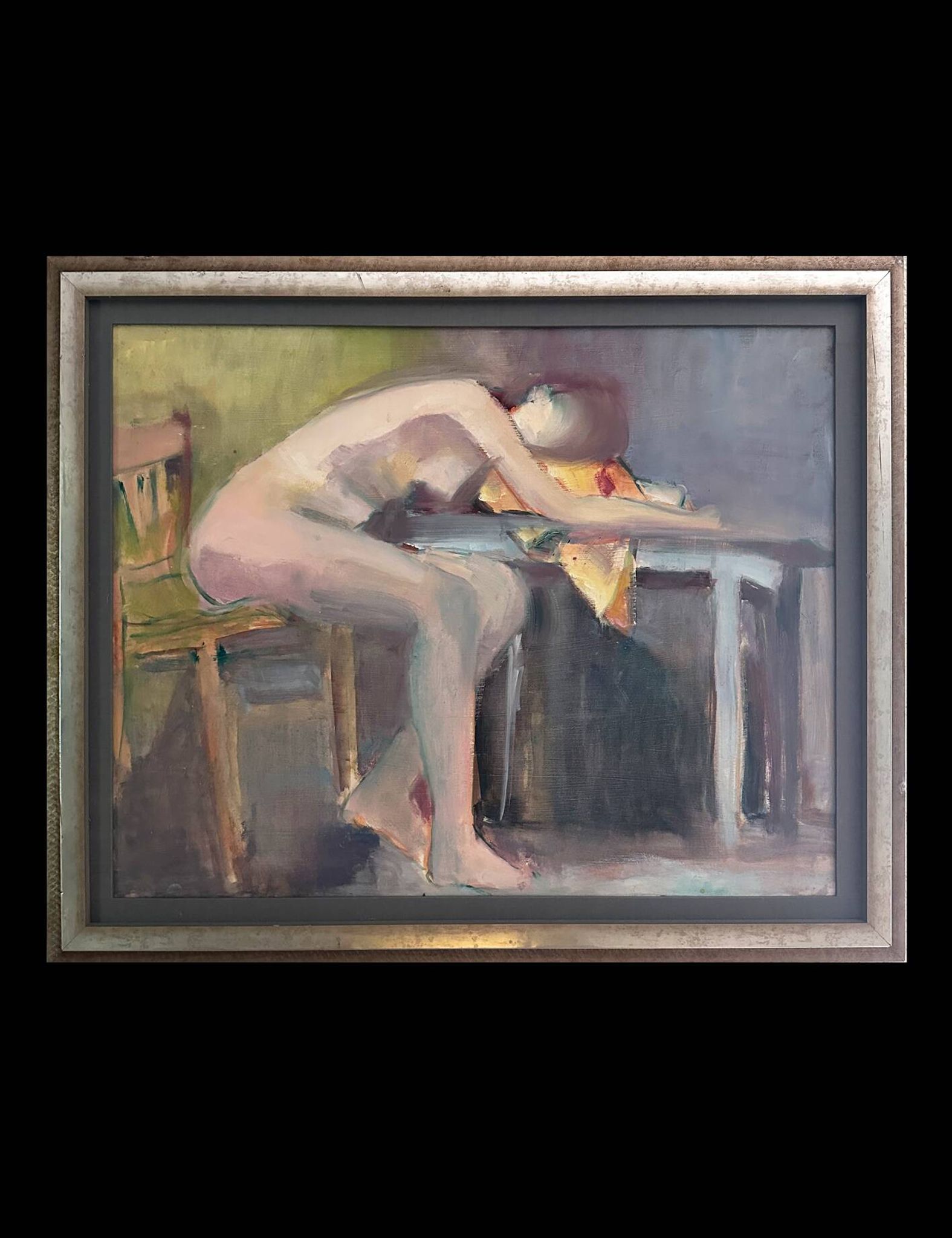 Tableau figuratif signé Marais, France années 70