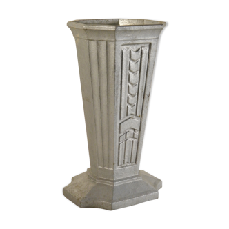 Vase art déco en métal peint