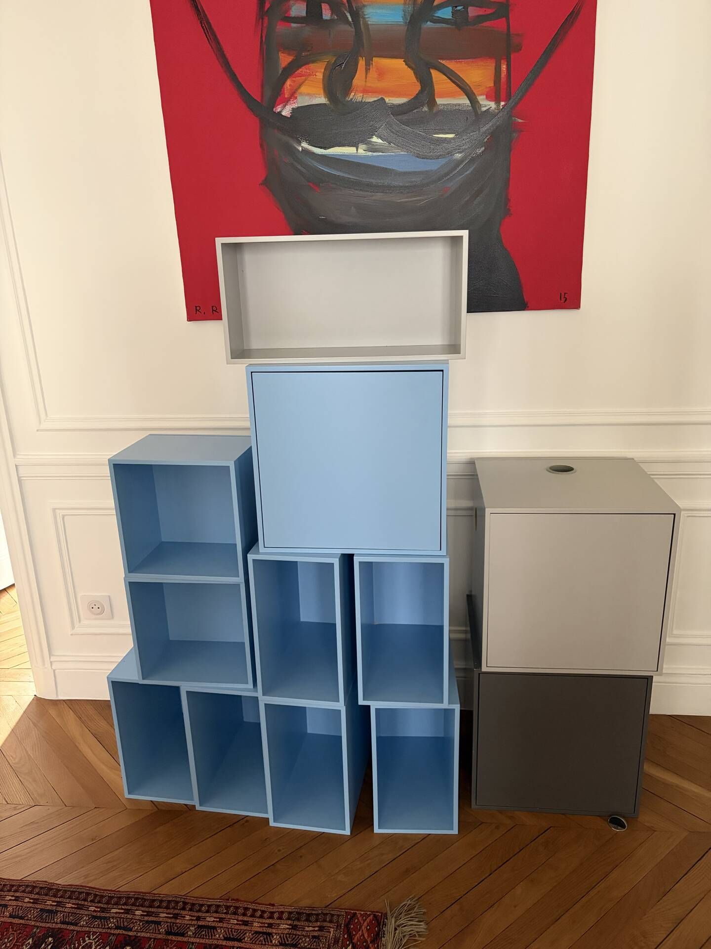 12 modular shelving caissons Cubit