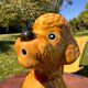 Vintage Brown Caramel Glazed Ceramic Poodle Carafe Pitcher