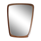 Scandinavian mirror free-form in teck 1960 48x62cm