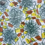 Duo of chairs formica patterns flowers graffiti