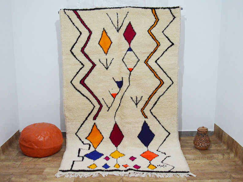 Handmade moroccan berber carpet 255 x 156 cm