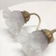Bronze and crystal wall light. France, 1950s.