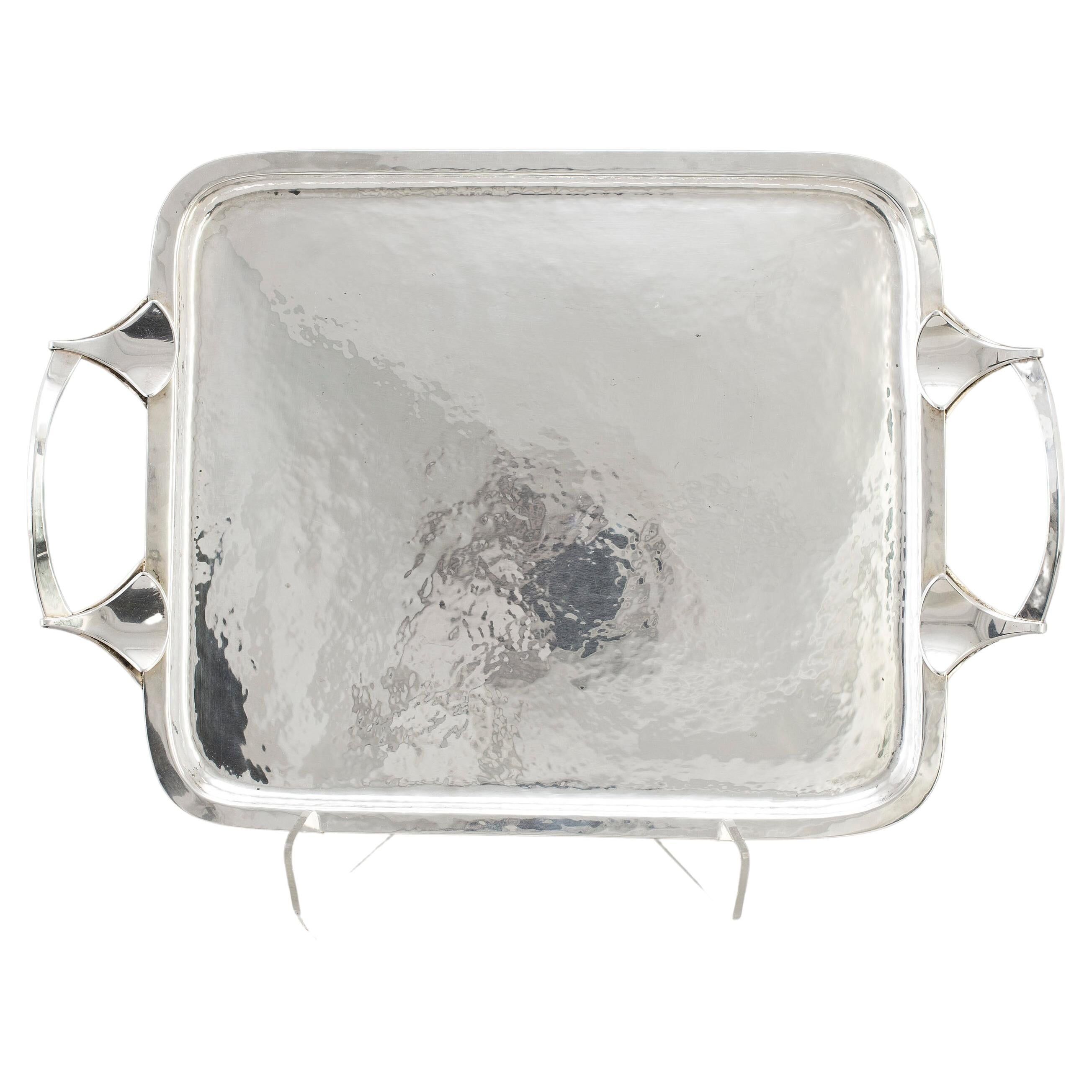 Silver plate by Georg Jetel for Alton Sweden 1980 Signed and dated