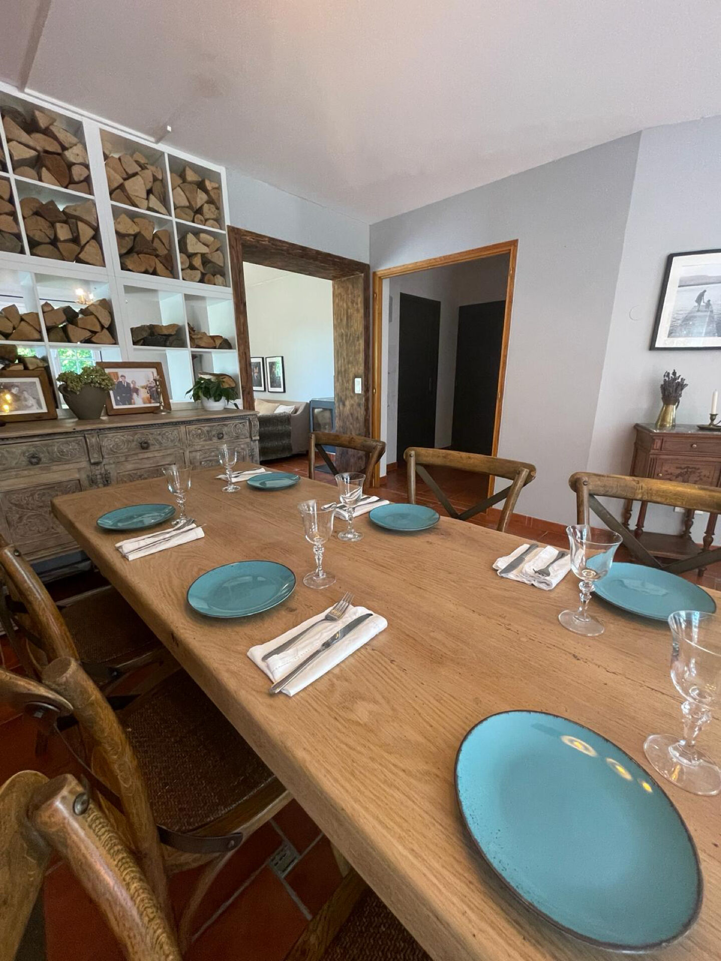 Large farmhouse table from Tonge in restored solid oak – 220 cm