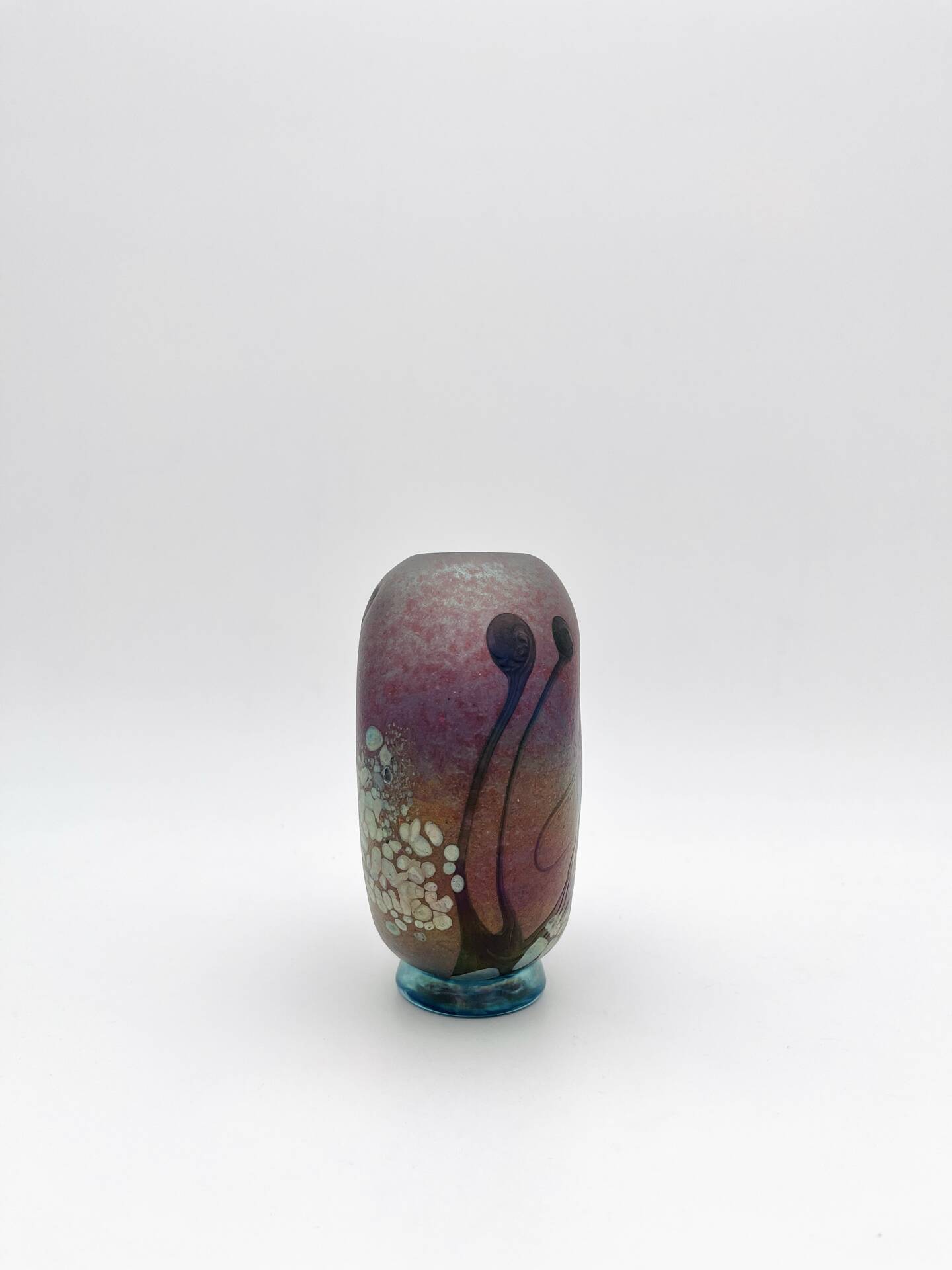 Vase Studio Glass Robert Pierini Signé Numéroté 1985 Verrerie d'Art