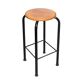 Vintage industrial stool in wood and metal