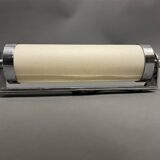 modernist nickel-plated metal wall light