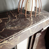 Antique wooden fireplace mantle