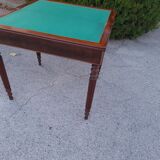 19th century mahogany games table, console