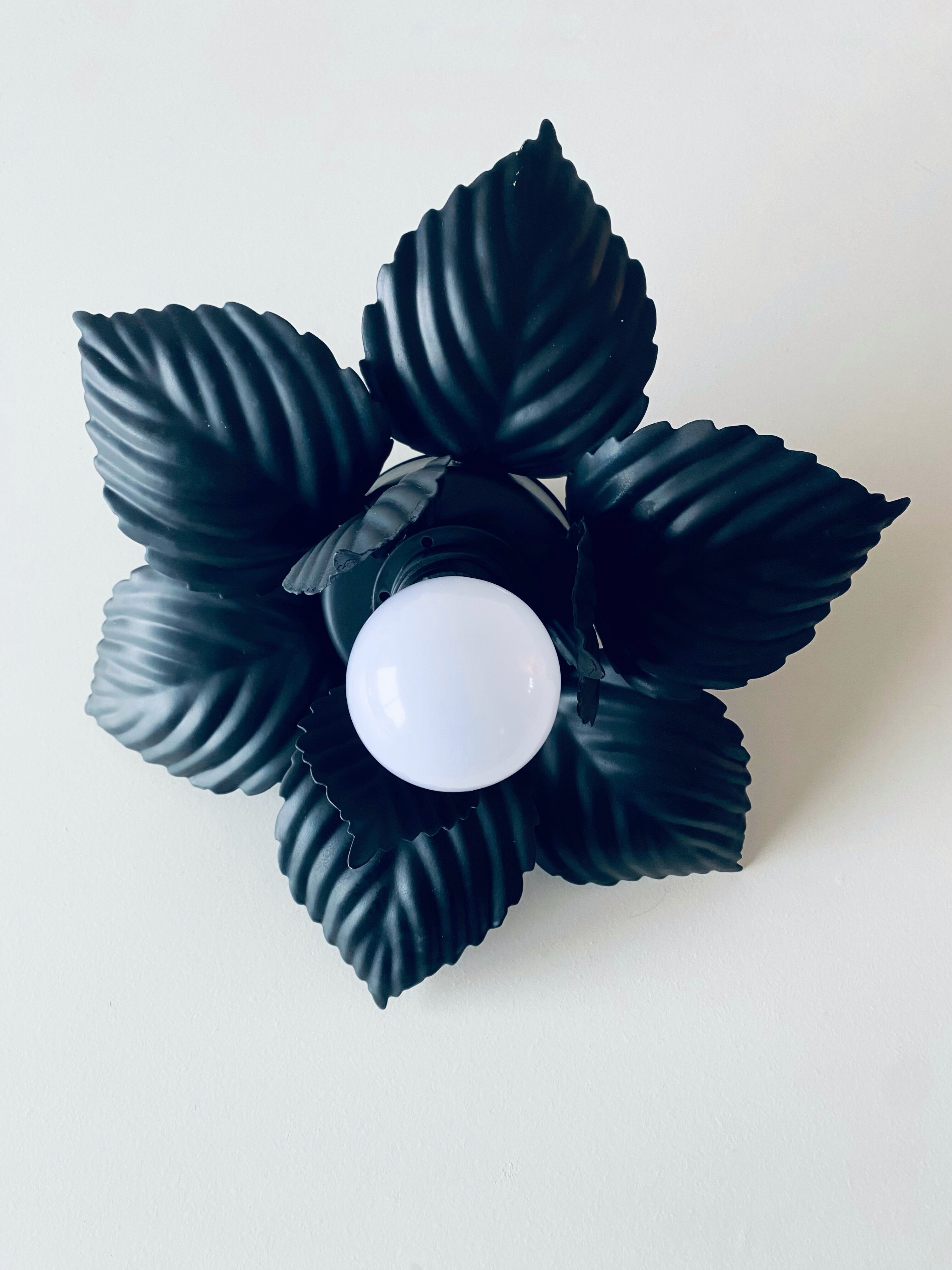 Vintage Italian flower design wall or ceiling light, Masca