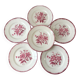 Set of 6 flat plates longchamp pinks years 30-40