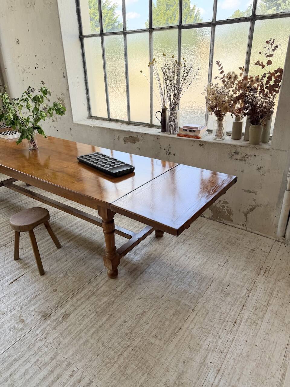 Table repas style drapière noyer 2m5/3m5 1900