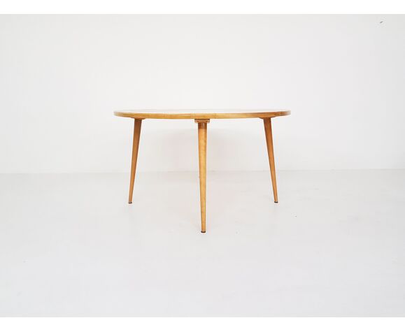 Round Birch Wood Dining Table The, Vintage Round Wood Dining Table