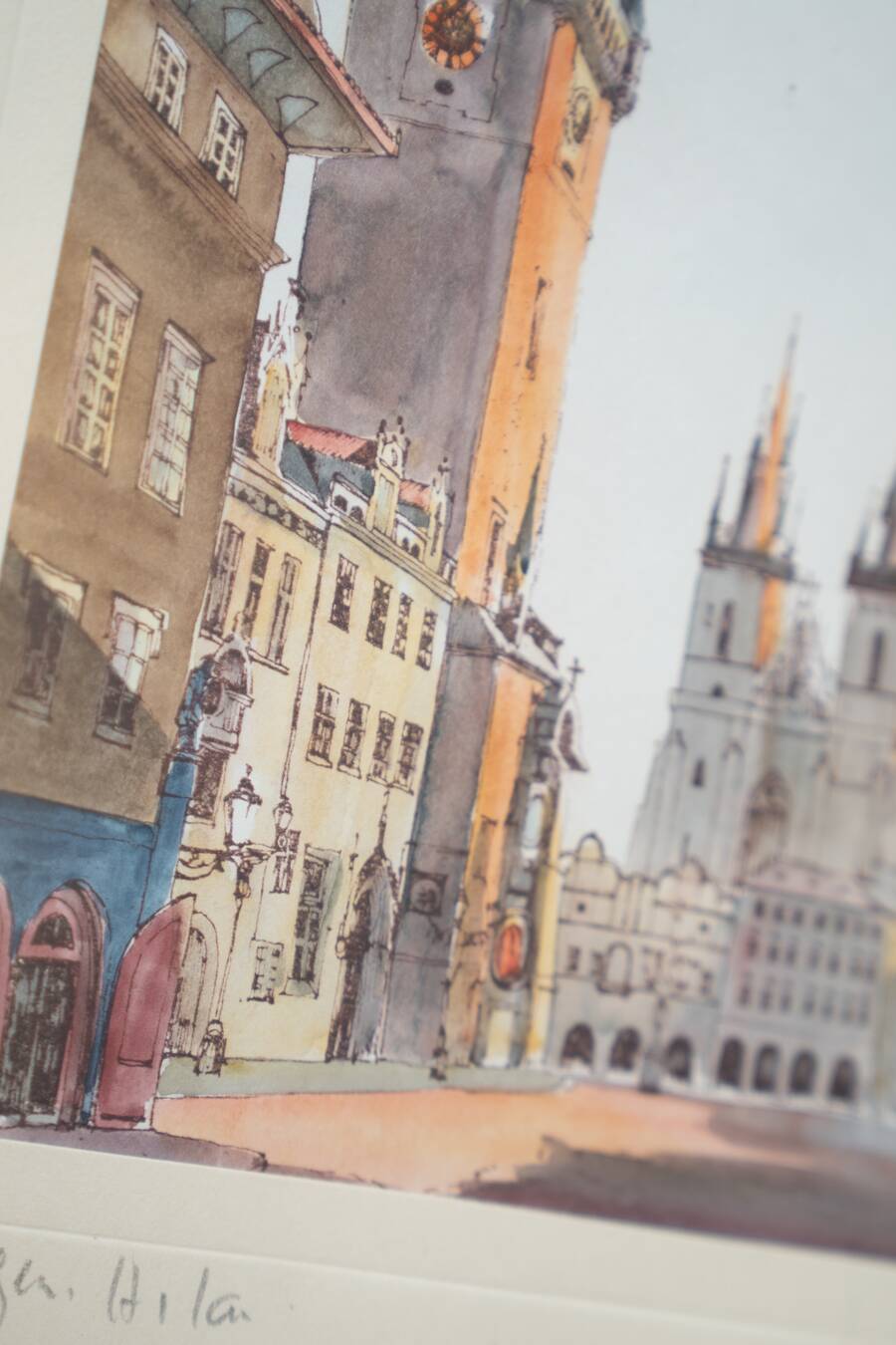 Photo Prague, Old Town Square, gold leaf. 1970-1980