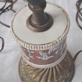 Pair of vintage brass/ceramic lamps