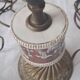 Paire de lampes vintage laiton/ céramique