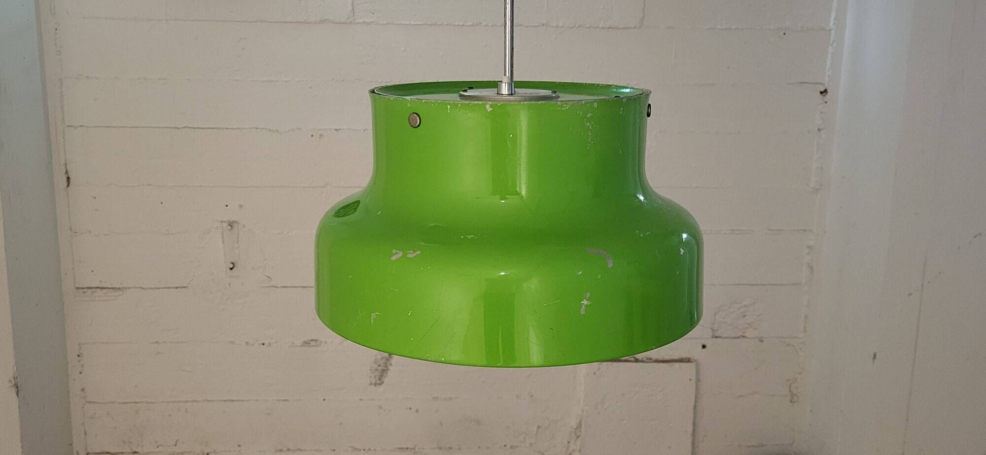 Kelly green Bumling pendant lamp by Anders Pehrson for Ateljé Lyktan, 1970s