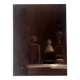 Oil painting on canvas, black and brown composition, 1974