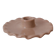Ceramic candle holder beige serrated plate