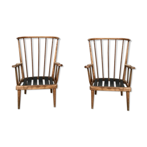 Paire de fauteuils baumann