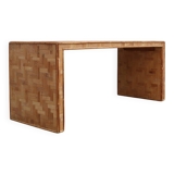 1970s minimalist bamboo & rattan bench by Vivai del Sud