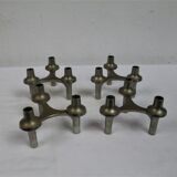 Set of Four Candleholders, 1970s