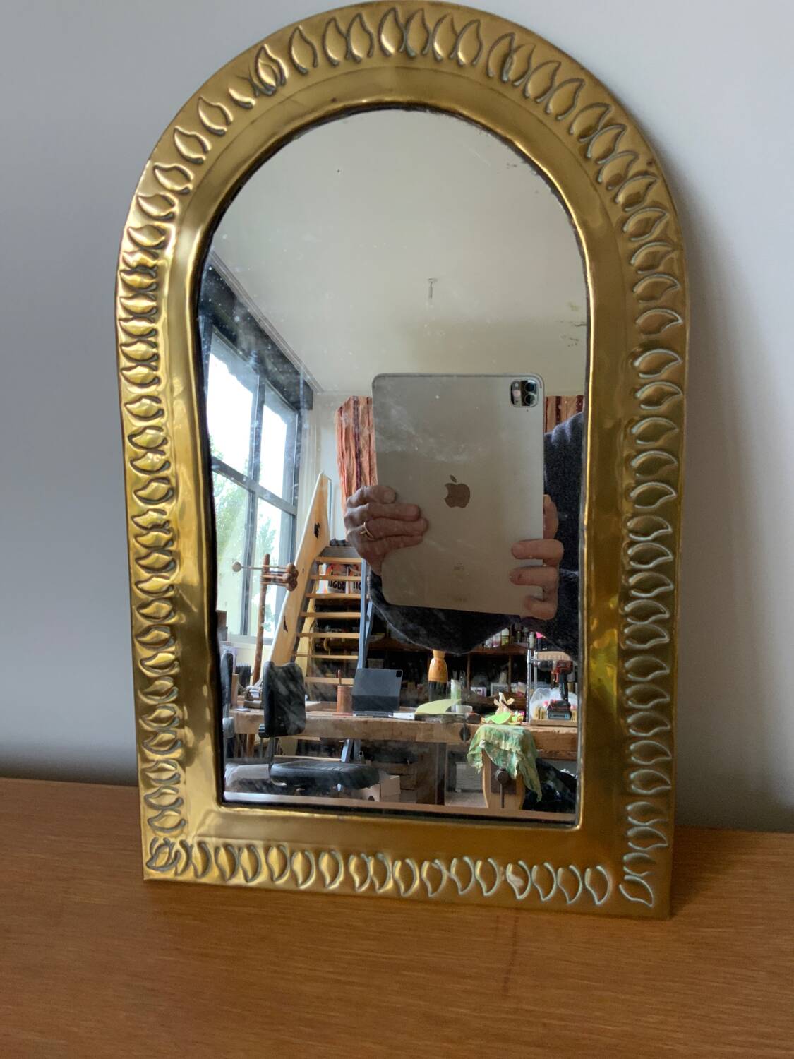 Miroir laiton Selency x Monoprix Croisé Laroche