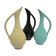 Three ceramic enamels design 60s soliflores black yellow green