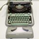 Hermes 3000 green blue typewriter