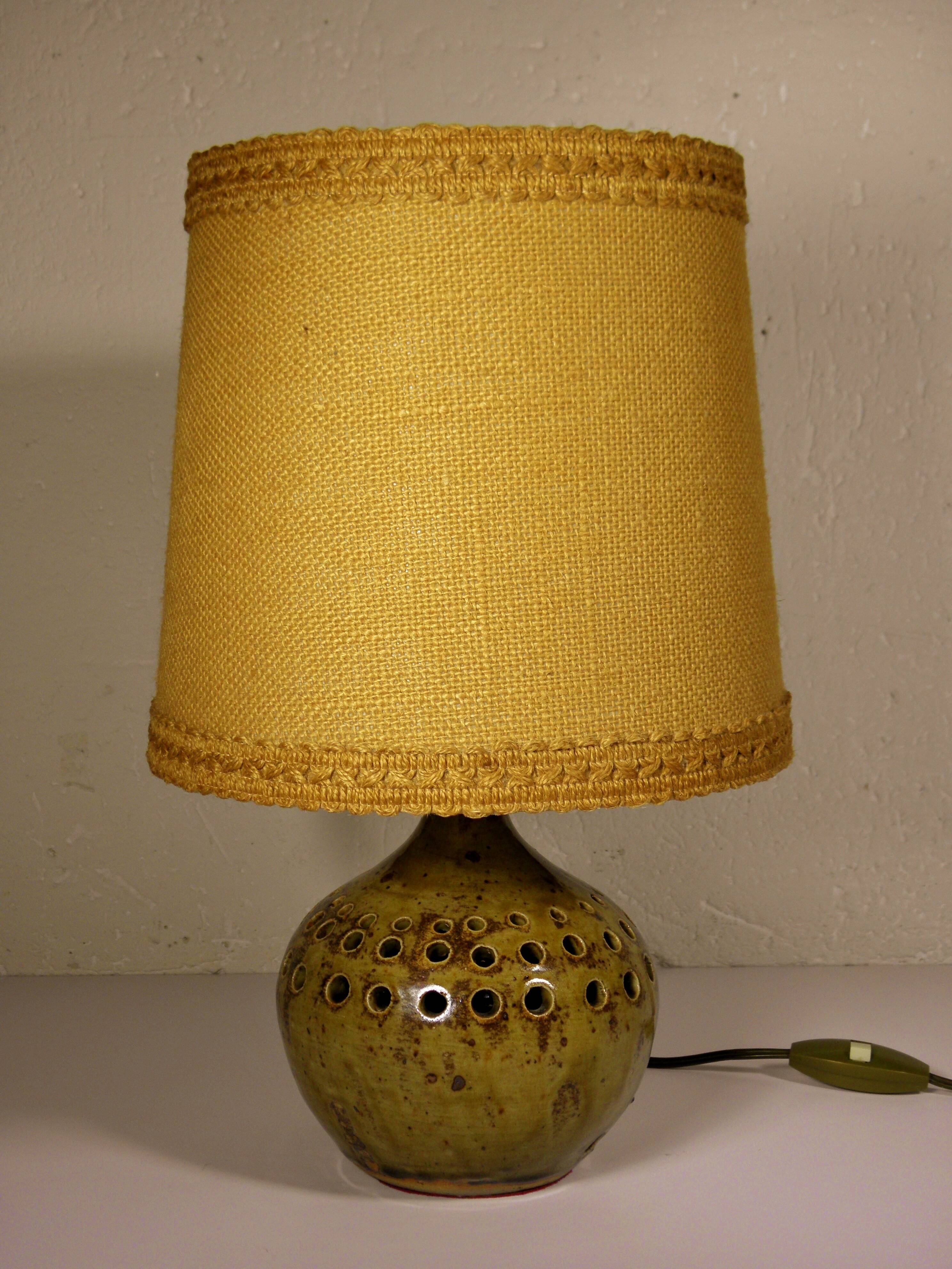 Lampe en gres années 70