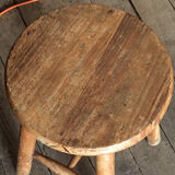 Wooden alpine-style stool
