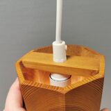 Small pine hanging lamp, swedish 1970-80s