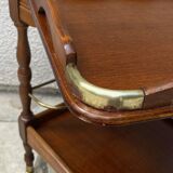 Vintage wood and brass dessert and tray