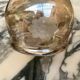 Engraved glass vase