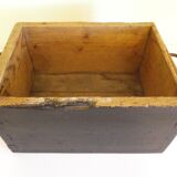 Box of old storage workshop Assembly dovetail 2 handles 1950s