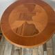 Side table or end table in solid wood with marquetry top.