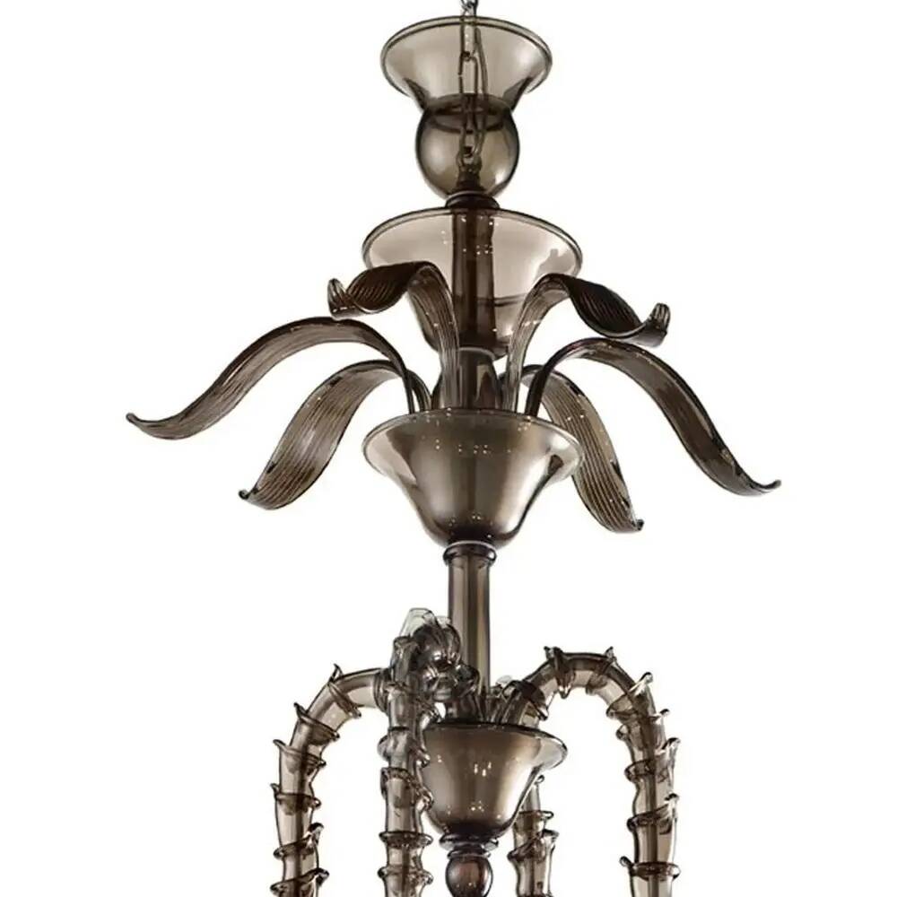 Handcrafted Modern Fumé Murano Glass Chandelier by Simoeng for Simoeng