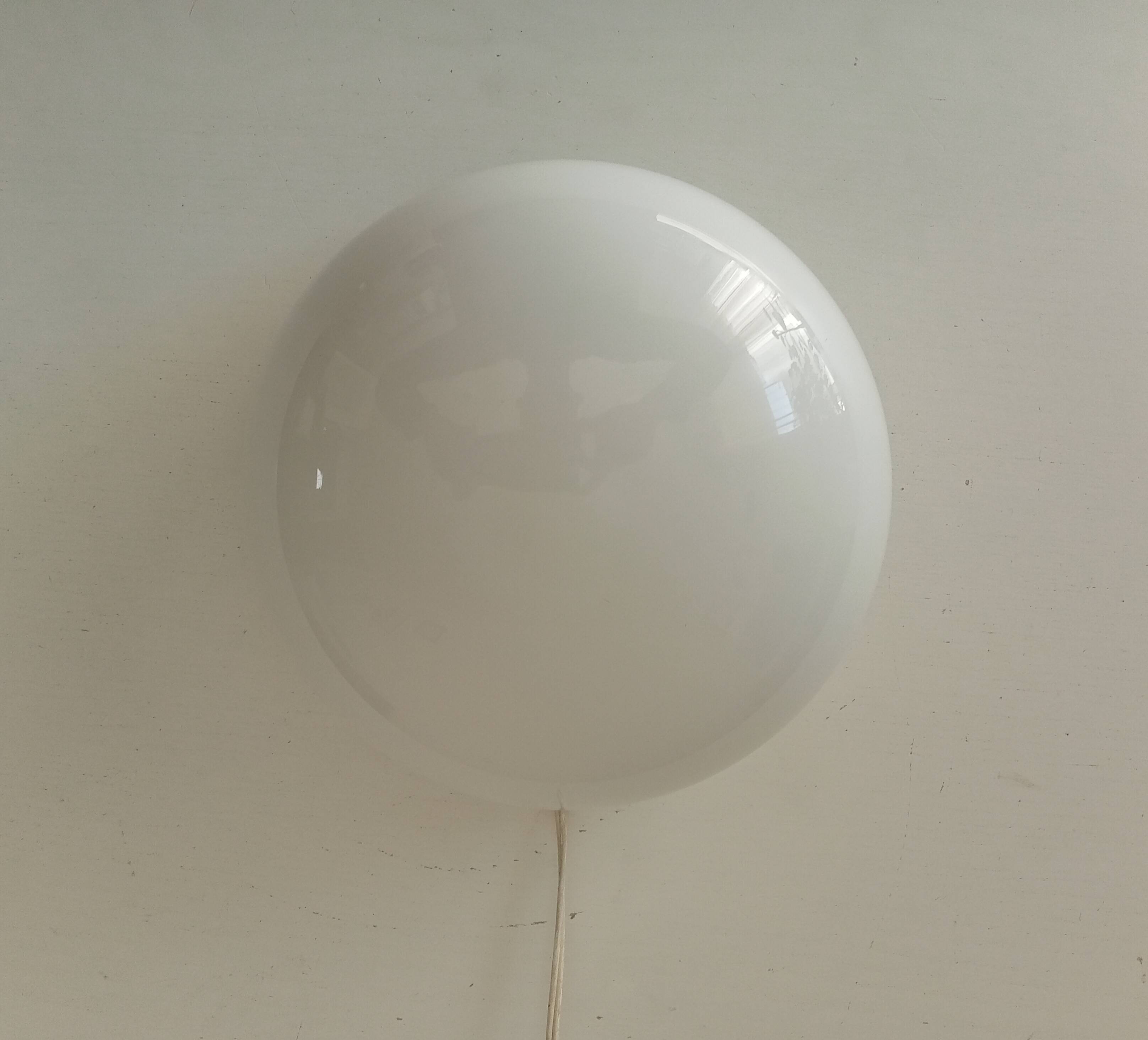 Vintage 60s ceiling light in milky white opaline