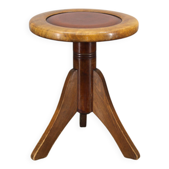 1950s Piano Bentwood Beech Stool, Czechoslovakia