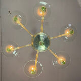 Green Murano glass Venetian chandelier, circa 1940