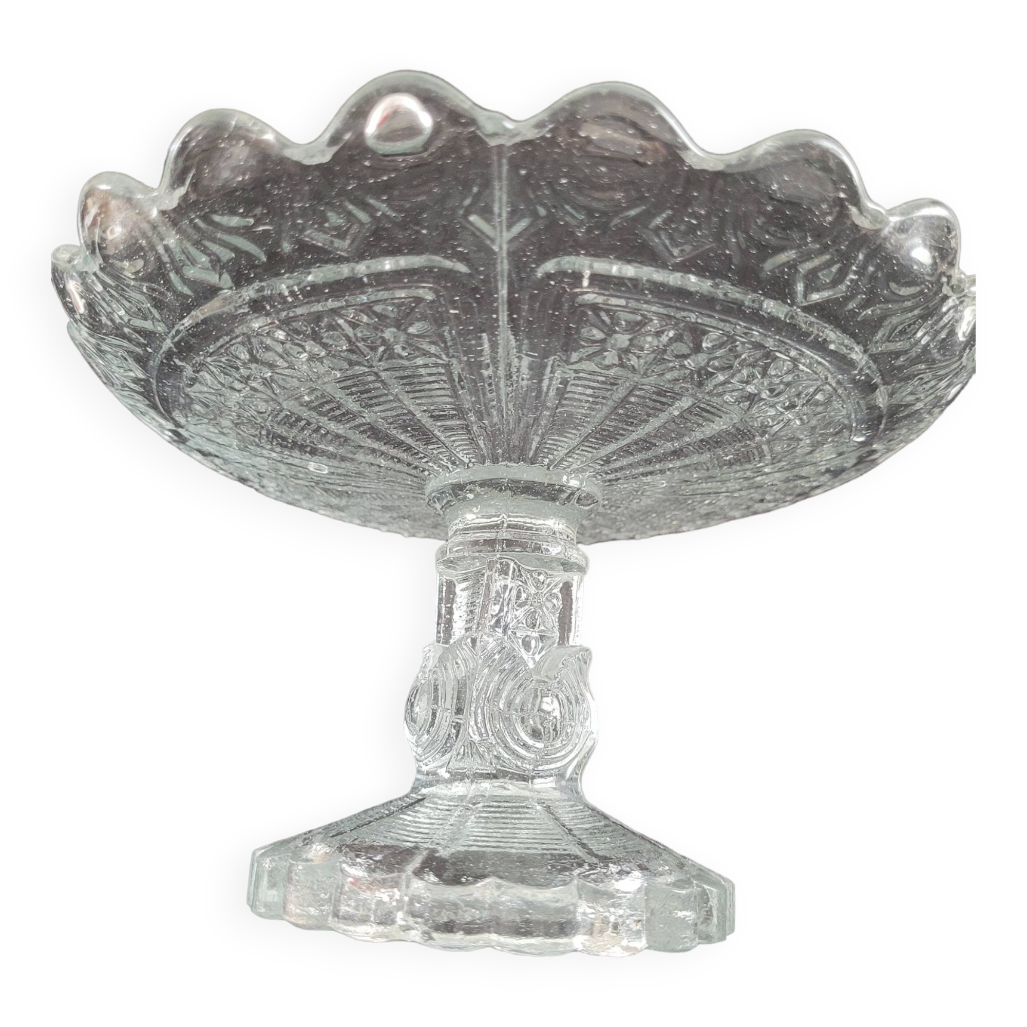 Glass compote dish