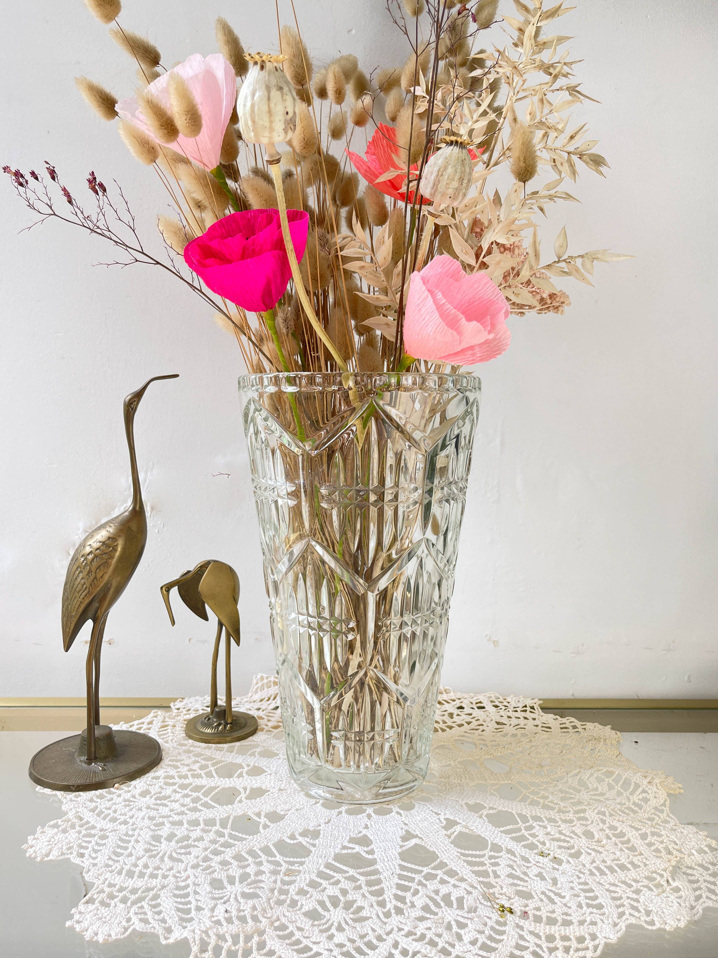 Vintage Art Deco style glass vase