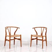 4 "CH24" Wishbone dining chairs by Hans J. Wegner for Carl Hansen & Son