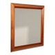 Italian walnut wood square mirror – elegant 1970s design