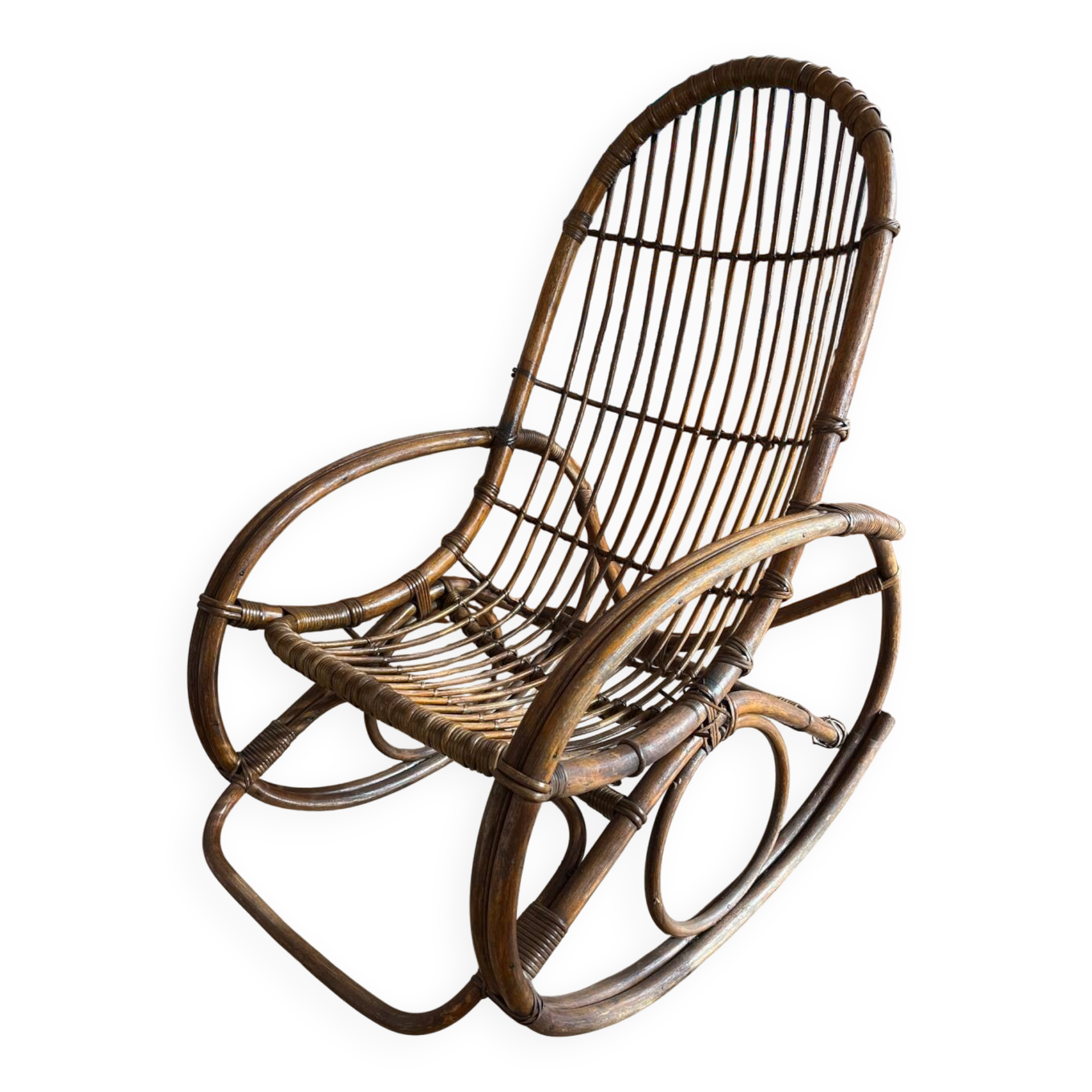 Vintage rattan rocking chair