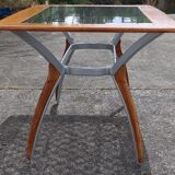 Italian Glass-Wood and Metal Dining Table - Italian Design Dinner Table - 8