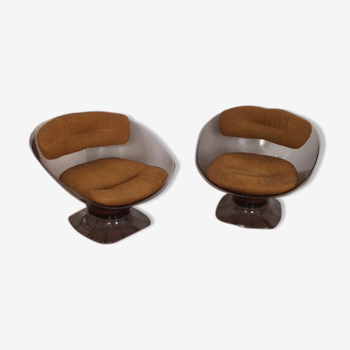 Pair of armchairs from the 1970s-1980s by Raphael