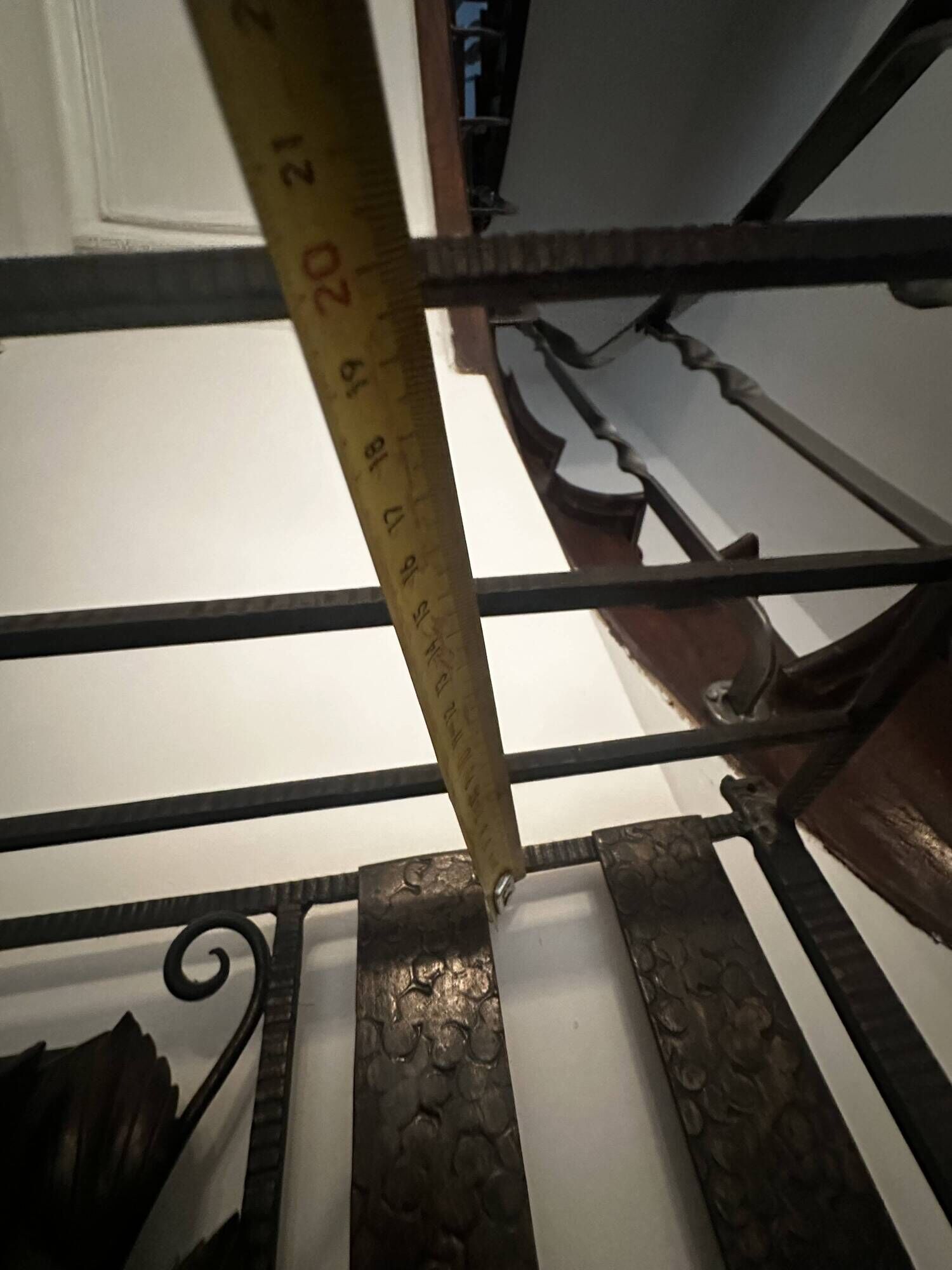 Art deco wrought iron coat rack and Degue lamp